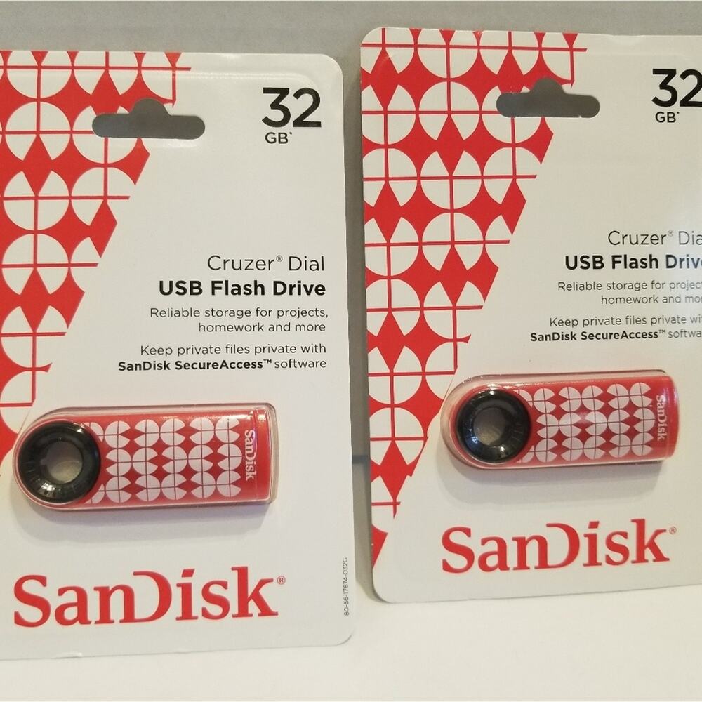 Two Cruzer Dial 32‎ GB USB Flash Drives